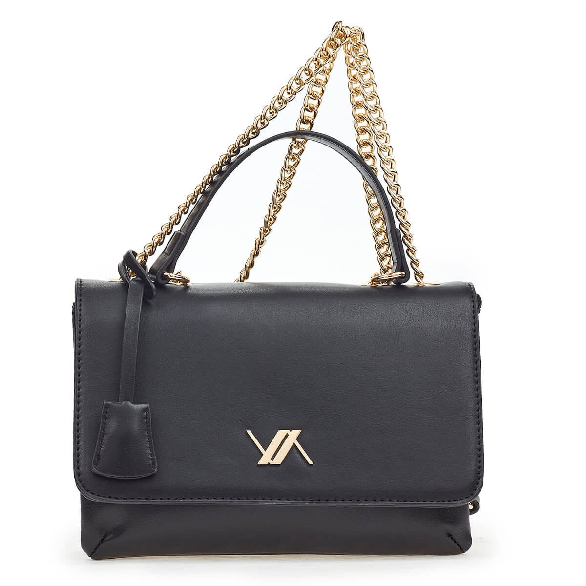 Verde Γυναικεία Τσάντα Χιαστί 16-6908 Μαύρο