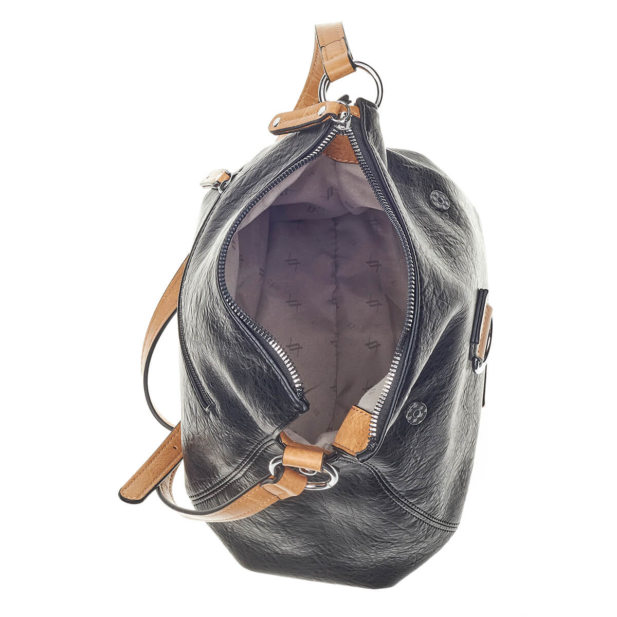 Verde Γυναικεία Τσάντα Χιαστί 16-6925 Μαύρο