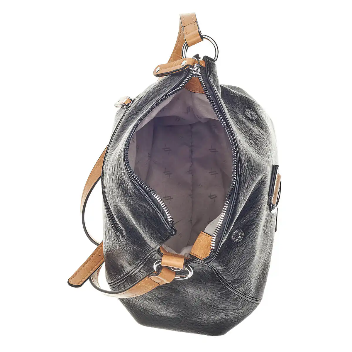 Verde Γυναικεία Τσάντα Χιαστί 16-6925 Μαύρο