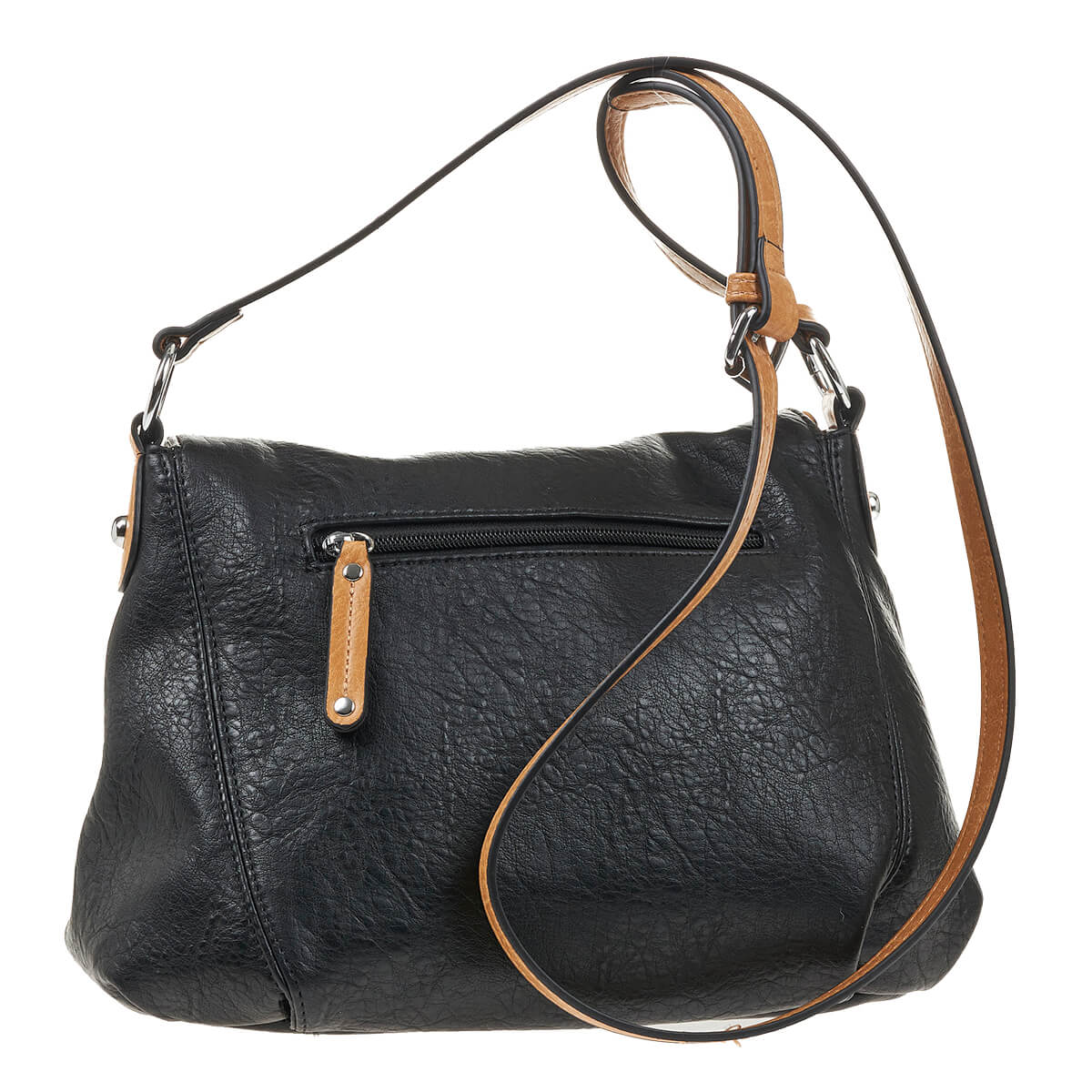 Verde Γυναικεία Τσάντα Χιαστί 16-6925 Μαύρο