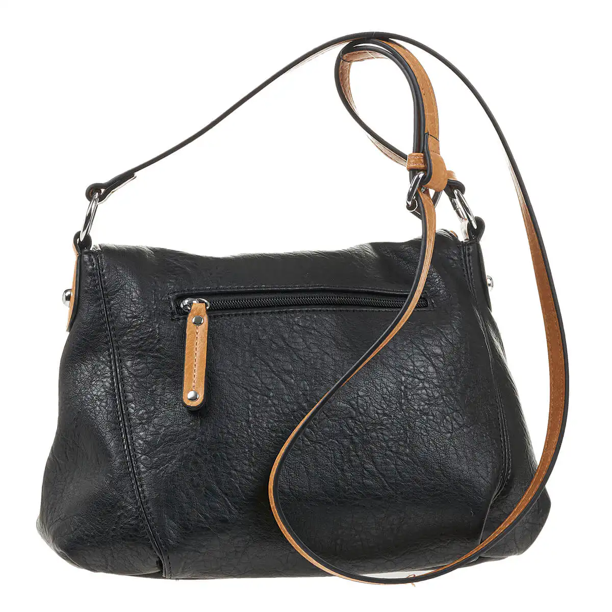 Verde Γυναικεία Τσάντα Χιαστί 16-6925 Μαύρο