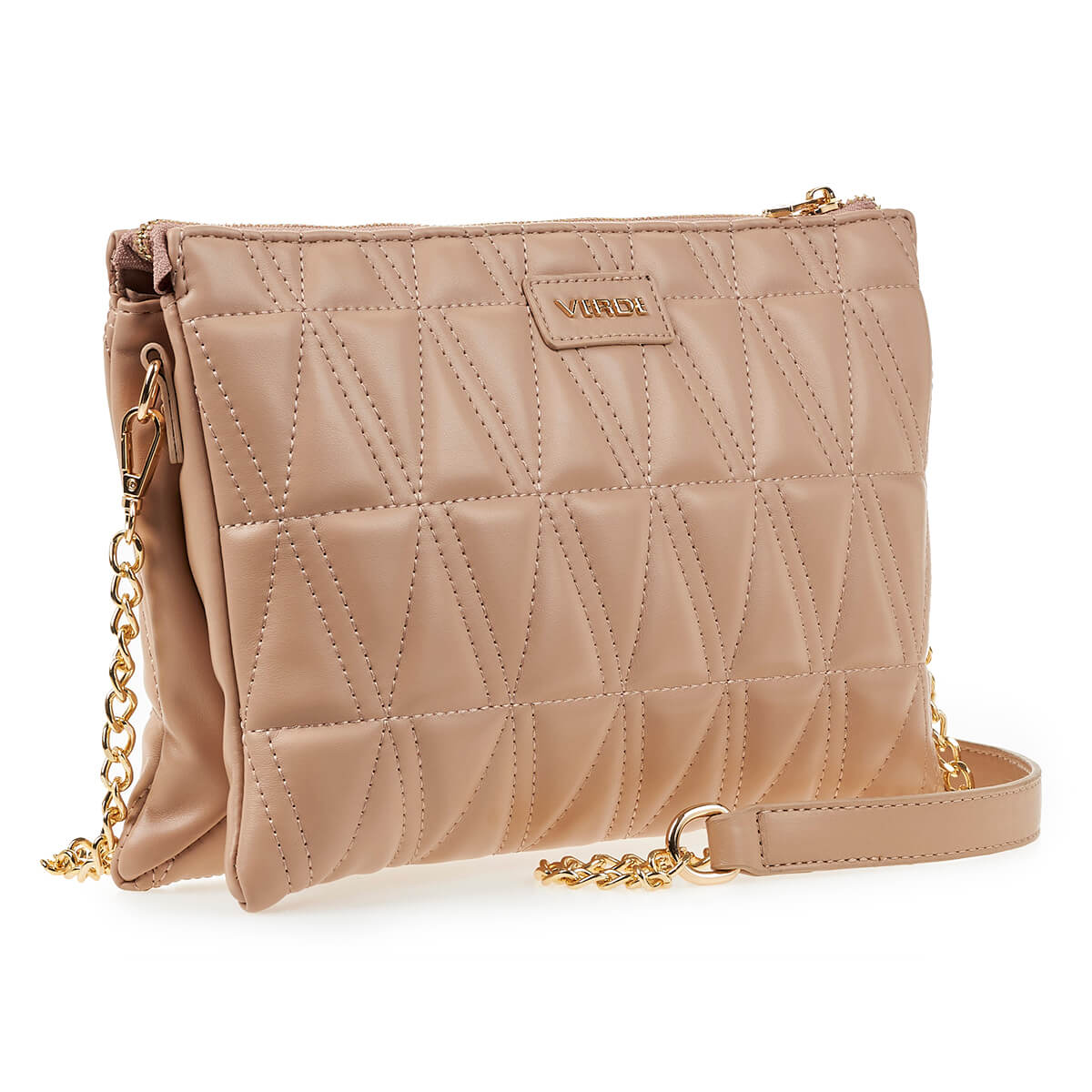 Verde Γυναικεία Τσάντα Χιαστί 16-6939 Ασημί