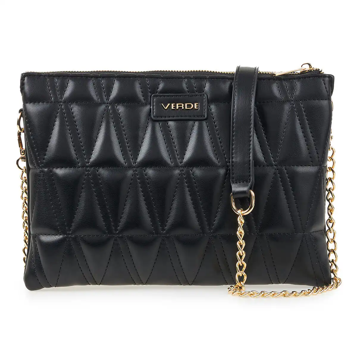 Verde Γυναικεία Τσάντα Χιαστί 16-6939 Ασημί