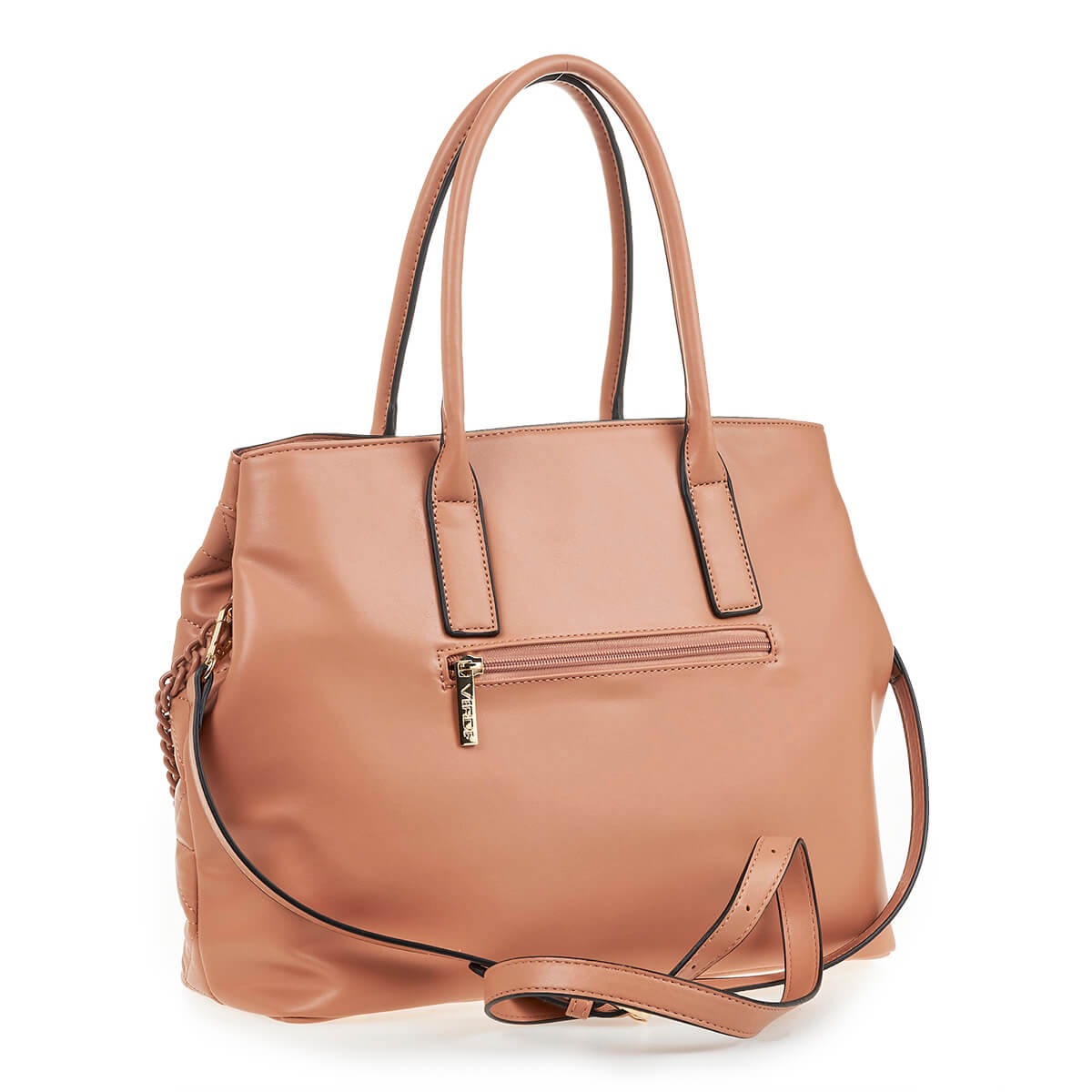 Verde Γυναικεία Τσάντα Χειρός 16-6947 Φυσικό Ρόζ