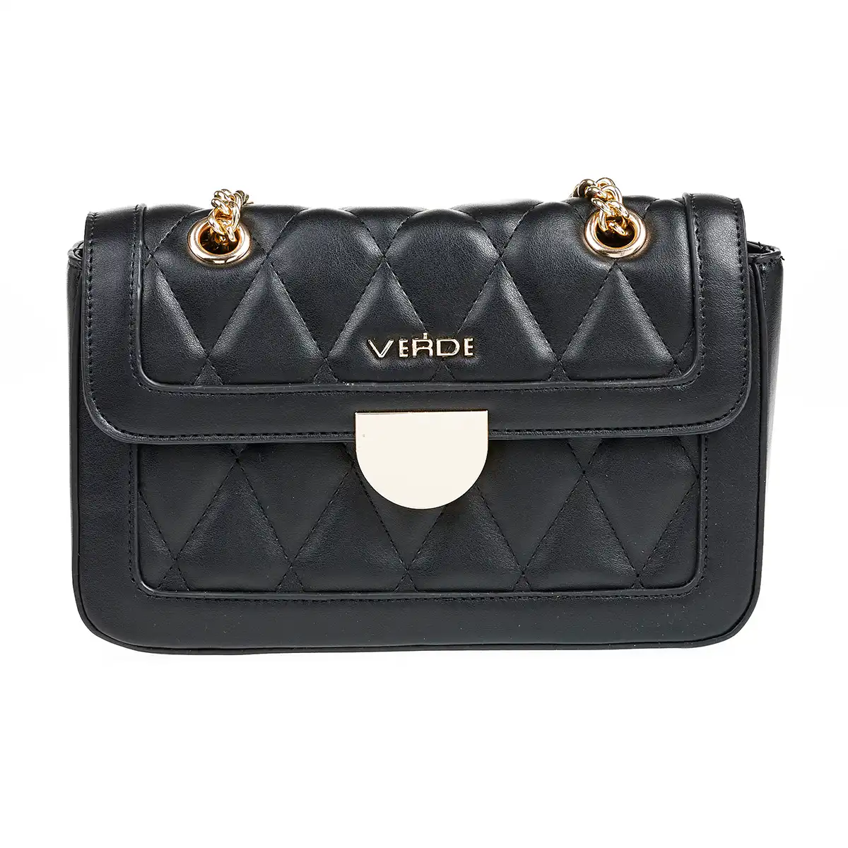 Verde Γυναικεία Τσάντα Ώμου 16-6969 Μαύρο