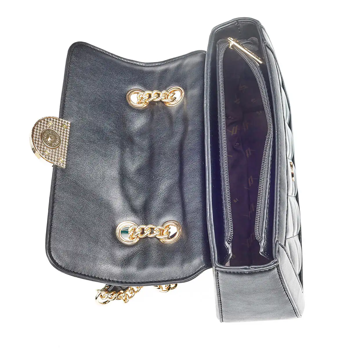 Verde Γυναικεία Τσάντα Ώμου 16-6969 Μαύρο