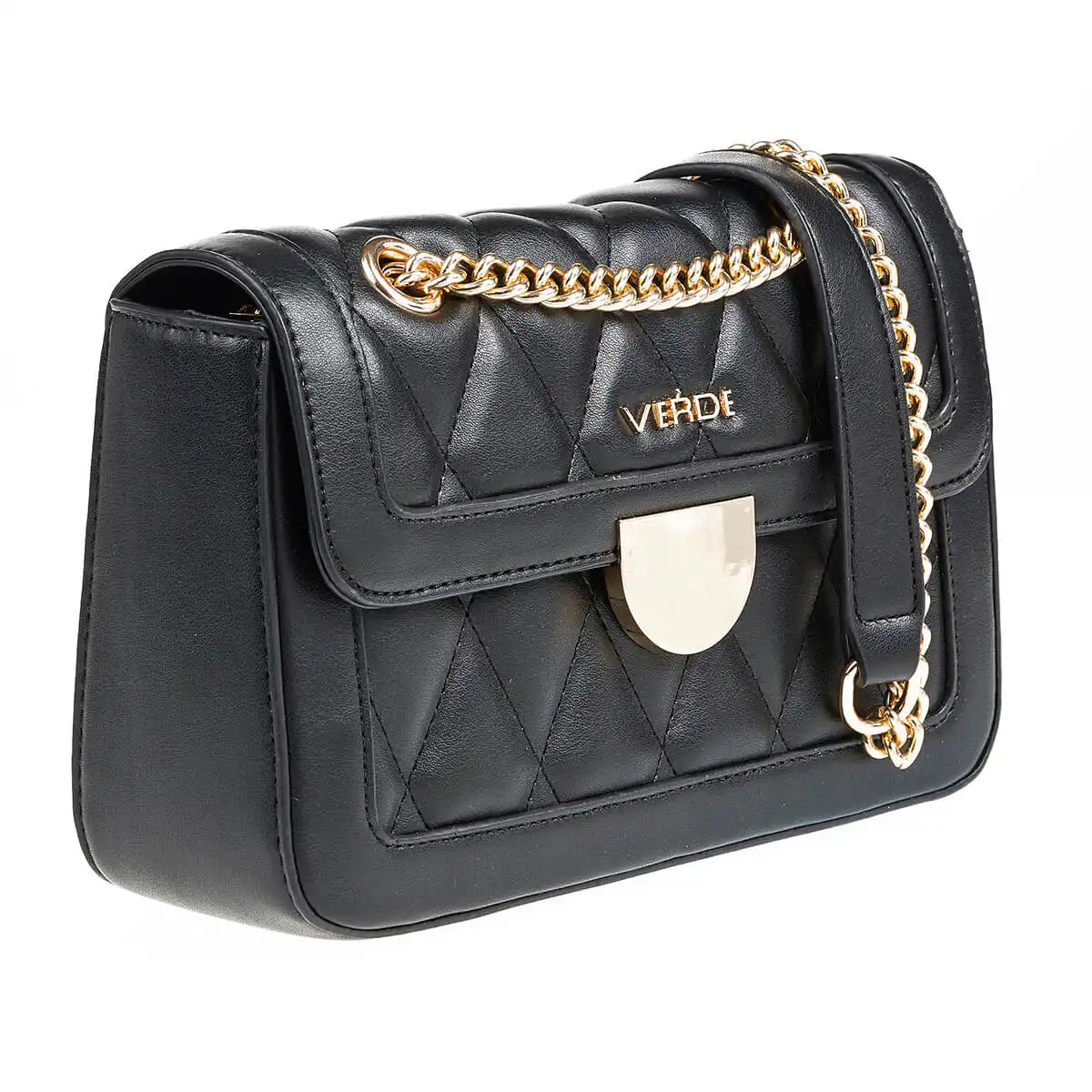 Verde Γυναικεία Τσάντα Ώμου 16-6969 Μαύρο
