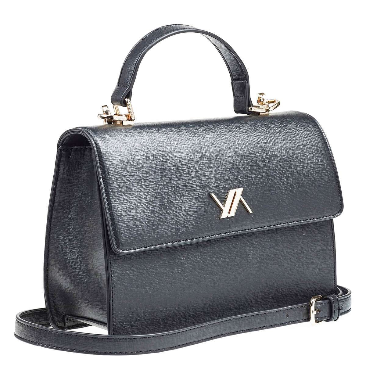 Verde Γυναικεία Τσάντα Χιαστί 16-6983 Μαύρο