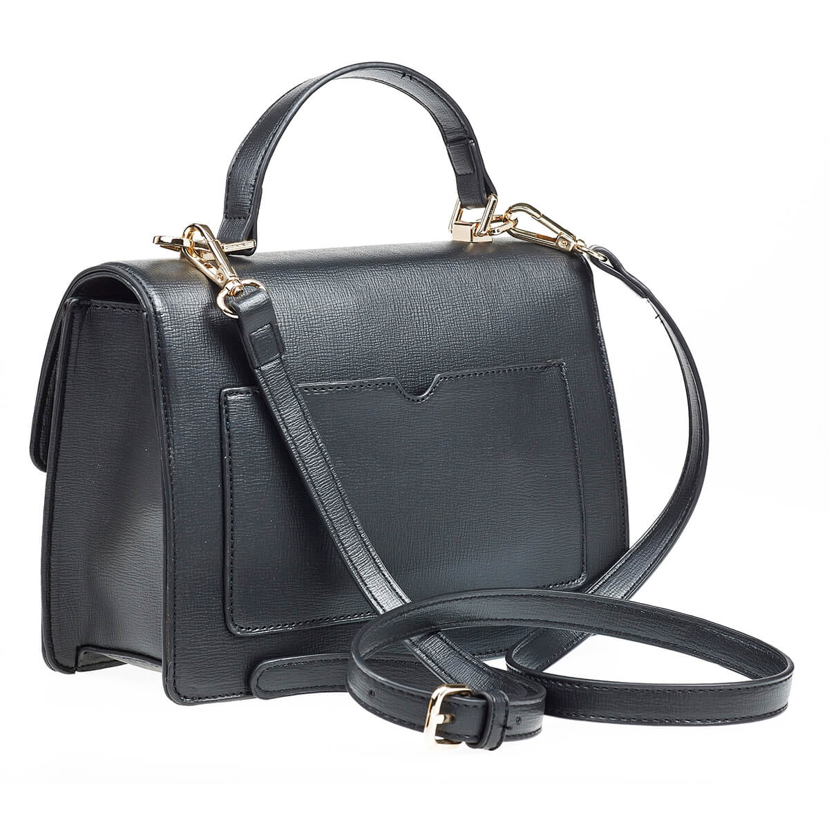 Verde Γυναικεία Τσάντα Χιαστί 16-6983 Μαύρο