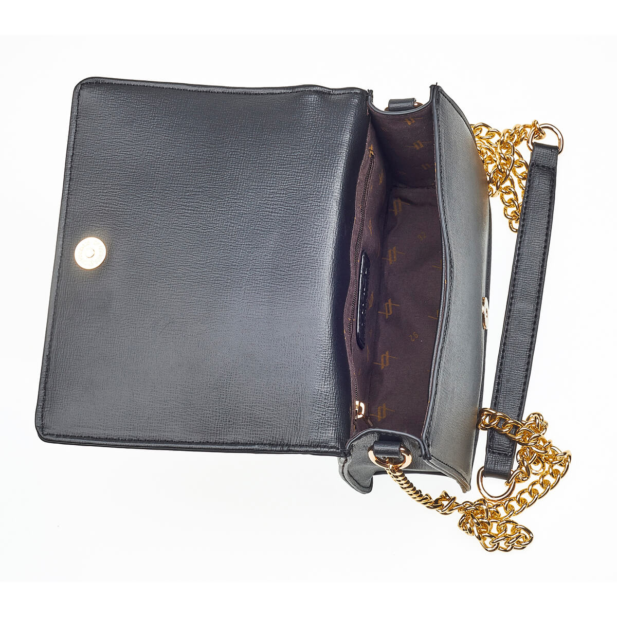 Verde Γυναικεία Τσάντα Χιαστί 16-6984 Μαύρο