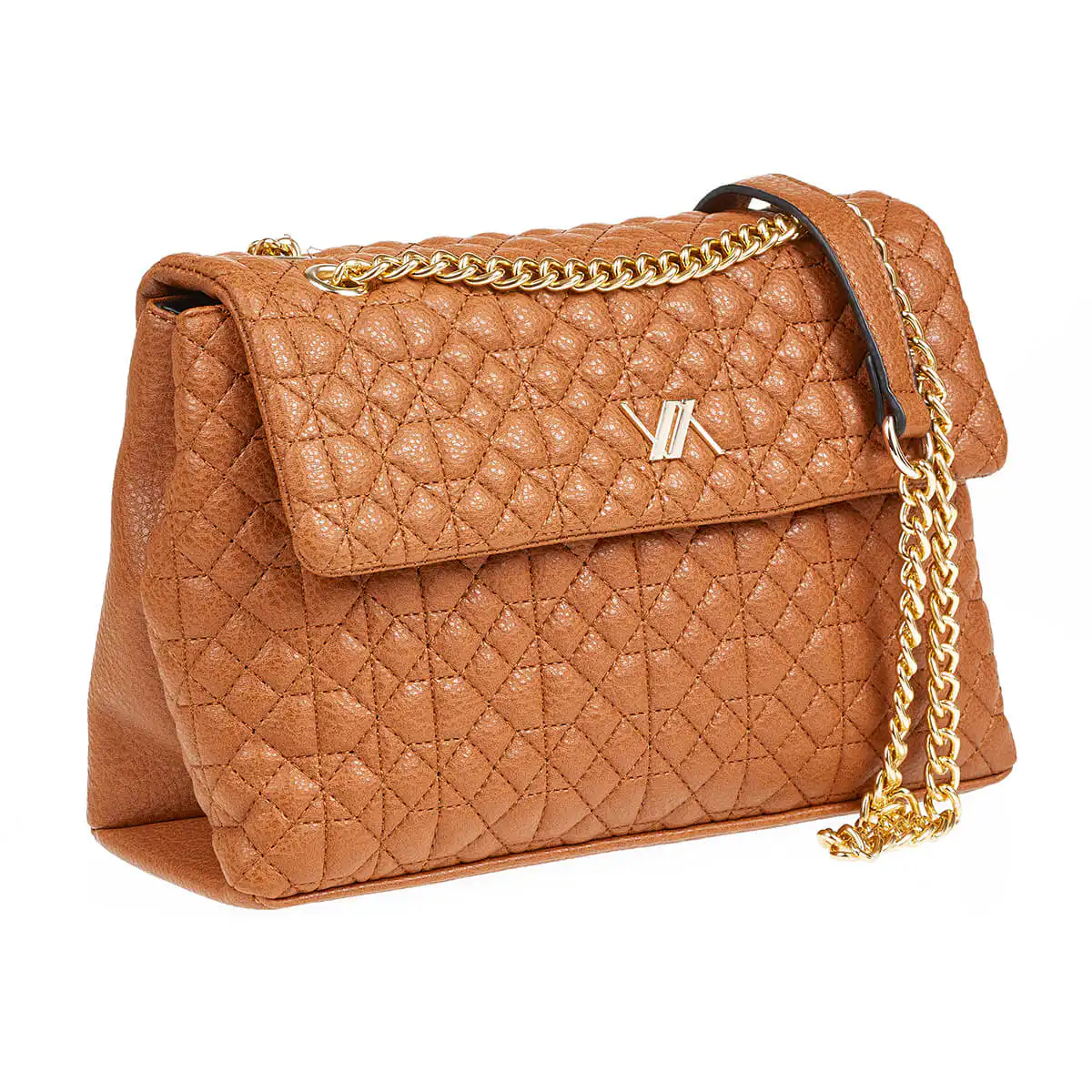 Verde Γυναικεία Τσάντα Ώμου 16-6985 Καμηλό