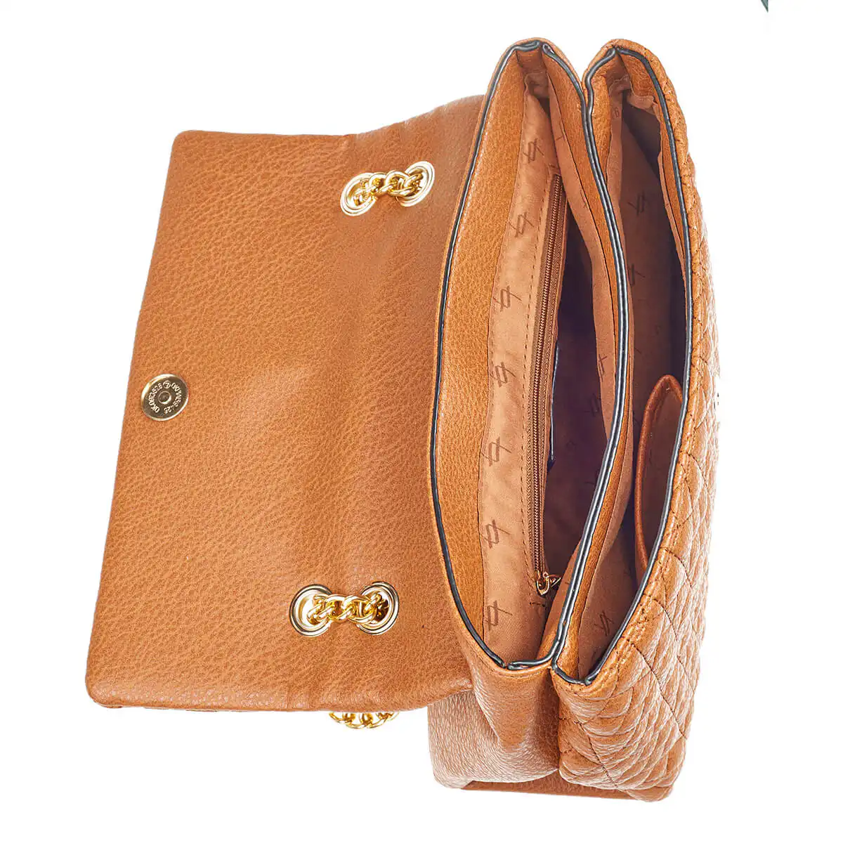 Verde Γυναικεία Τσάντα Ώμου 16-6985 Καμηλό