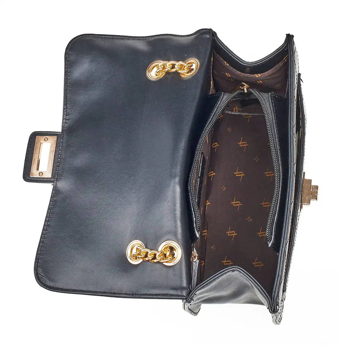 Verde Γυναικεία Τσάντα Ώμου 16-7002 Μαύρο