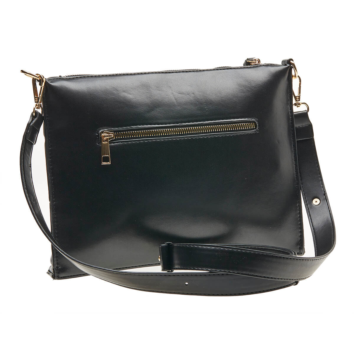 Verde Γυναικεία Τσάντα Χιαστί 16-7009 Μαύρο