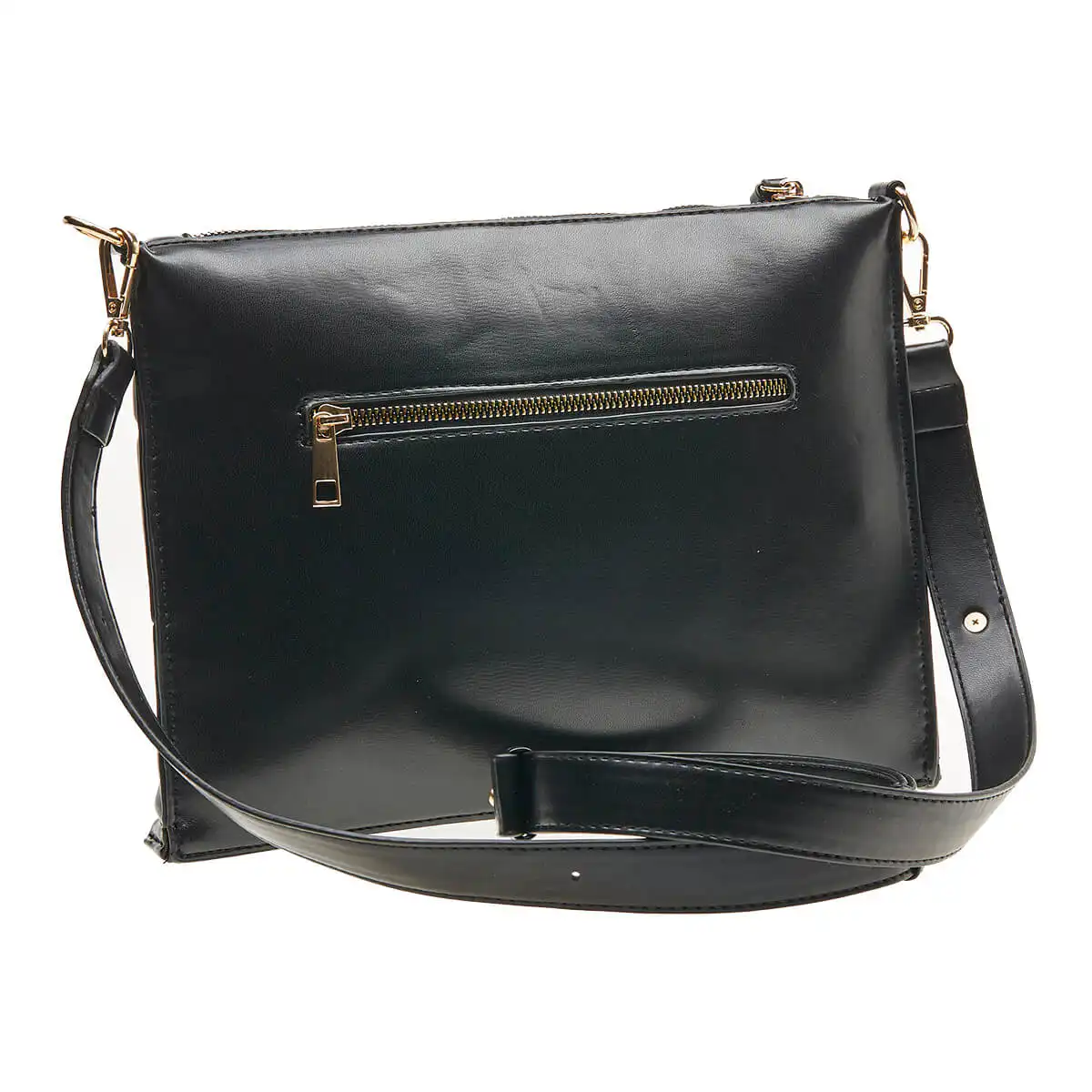 Verde Γυναικεία Τσάντα Χιαστί 16-7009 Μαύρο