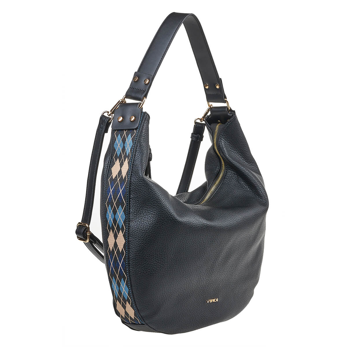 Verde Γυναικεία Τσάντα Ώμου 16-7023 Μαύρο