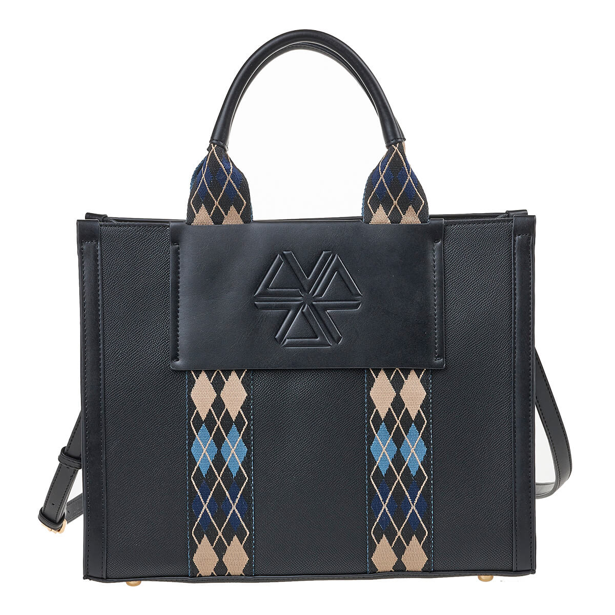 Verde Γυναικεία Τσάντα Χειρός-΄Ώμου 16-7024 Μαύρο