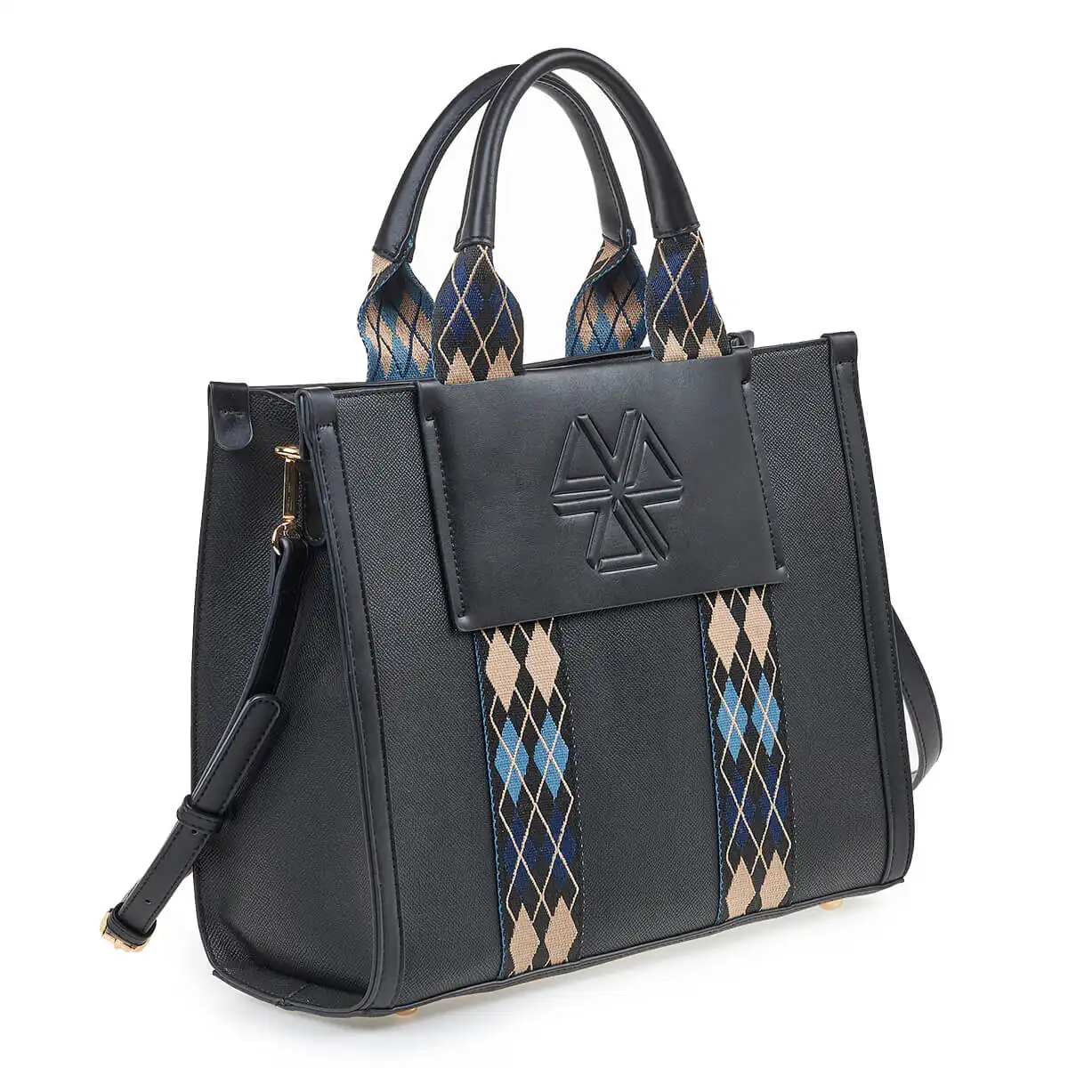 Verde Γυναικεία Τσάντα Χειρός-΄Ώμου 16-7024 Μαύρο