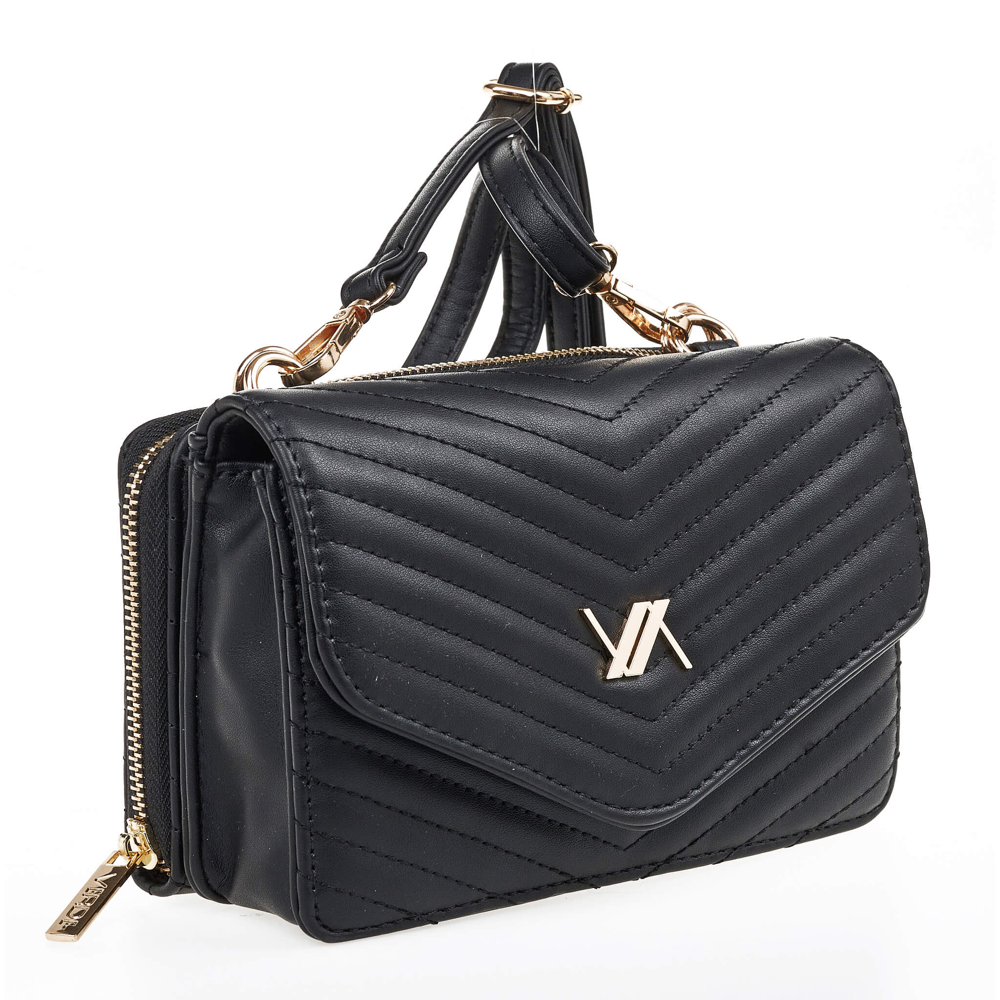 Verde Γυναικεία Τσάντα Χιαστί 16-7044 Μαύρο