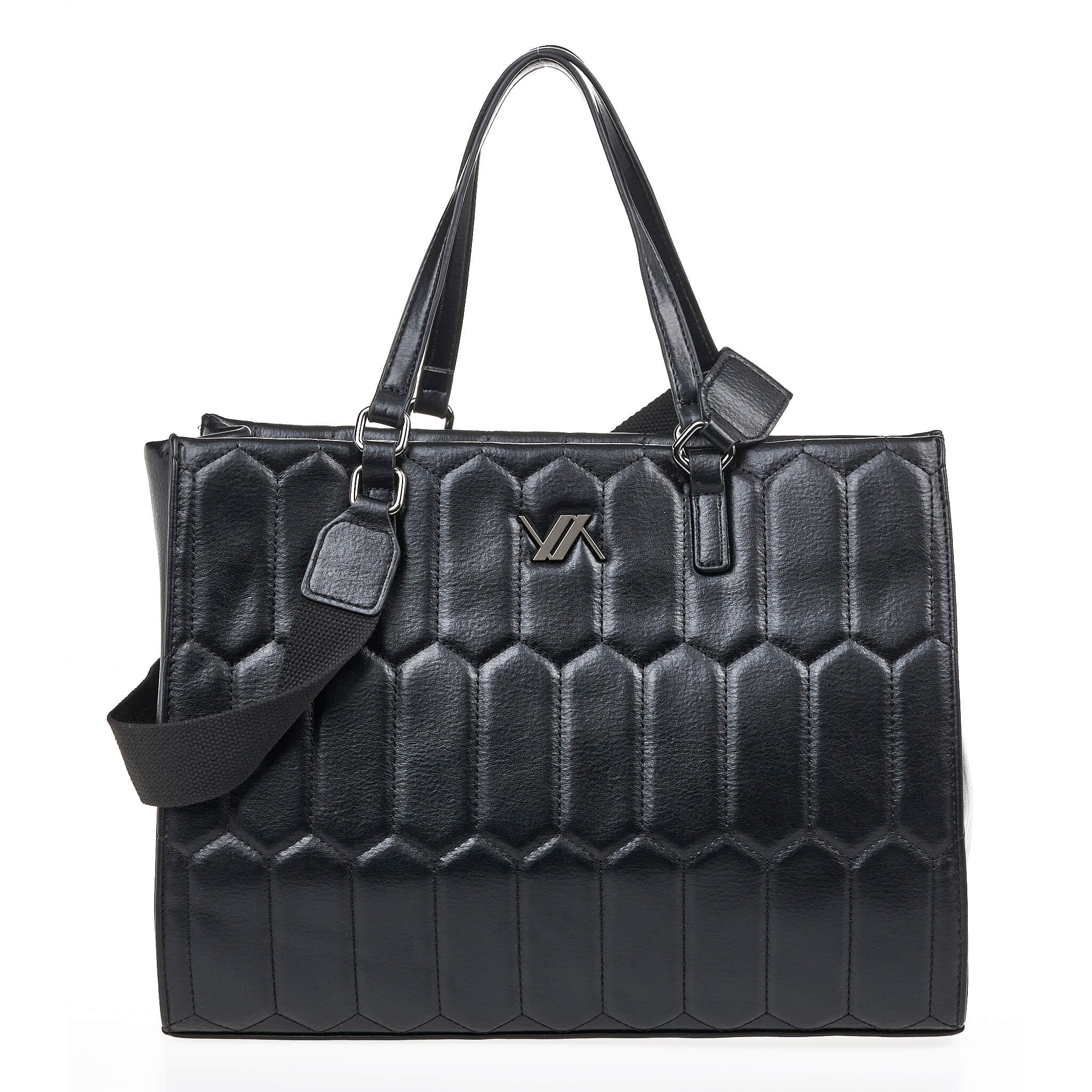 Verde Γυναικεία Τσάντα Χειρός-΄Ώμου 16-7049 Μαύρο