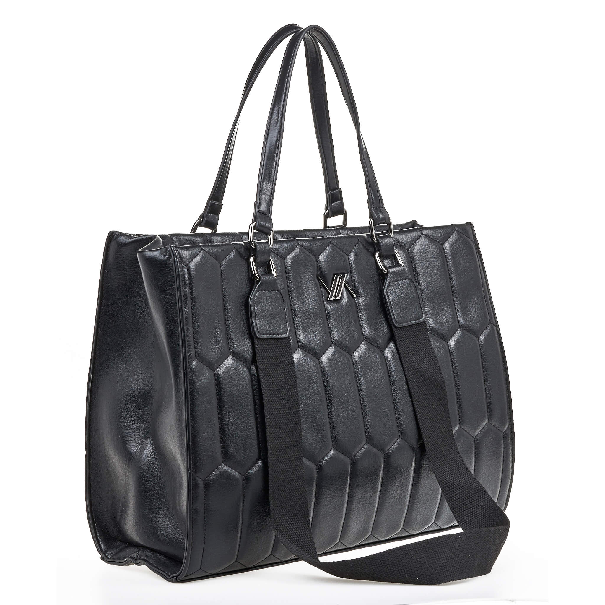 Verde Γυναικεία Τσάντα Χειρός-΄Ώμου 16-7049 Μαύρο