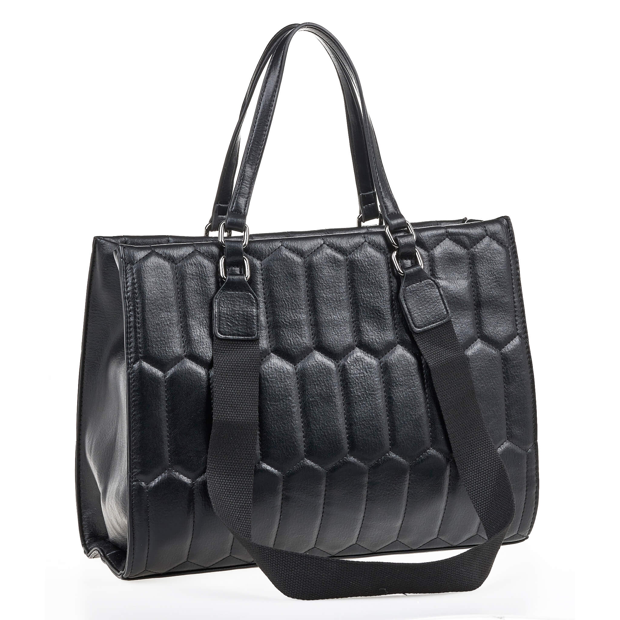 Verde Γυναικεία Τσάντα Χειρός-΄Ώμου 16-7049 Μαύρο