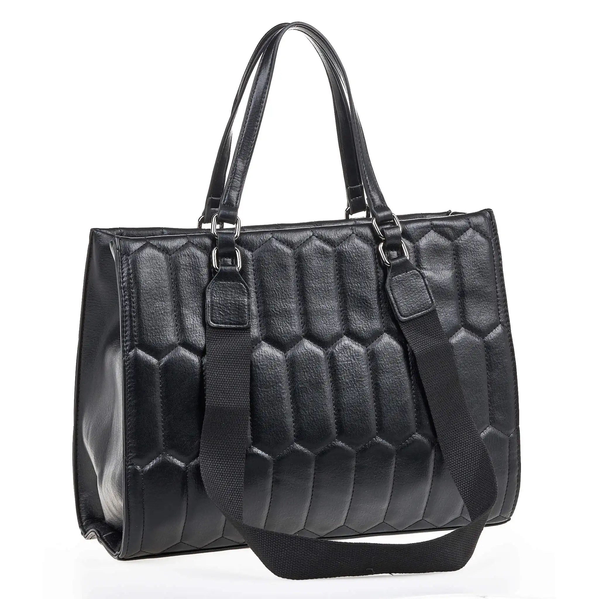 Verde Γυναικεία Τσάντα Χειρός-΄Ώμου 16-7049 Μαύρο