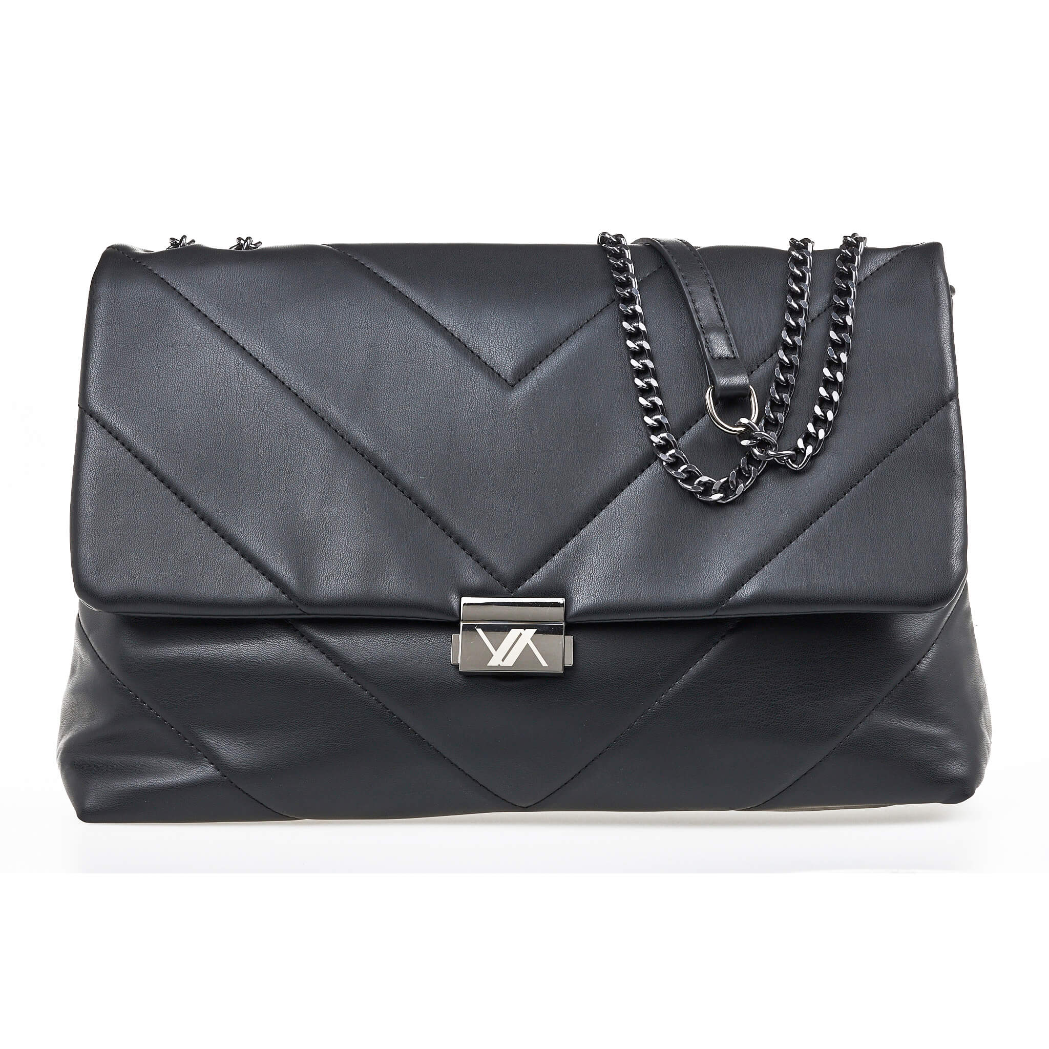 Verde Γυναικεία Τσάντα Ώμου 16-7050 Μαύρο