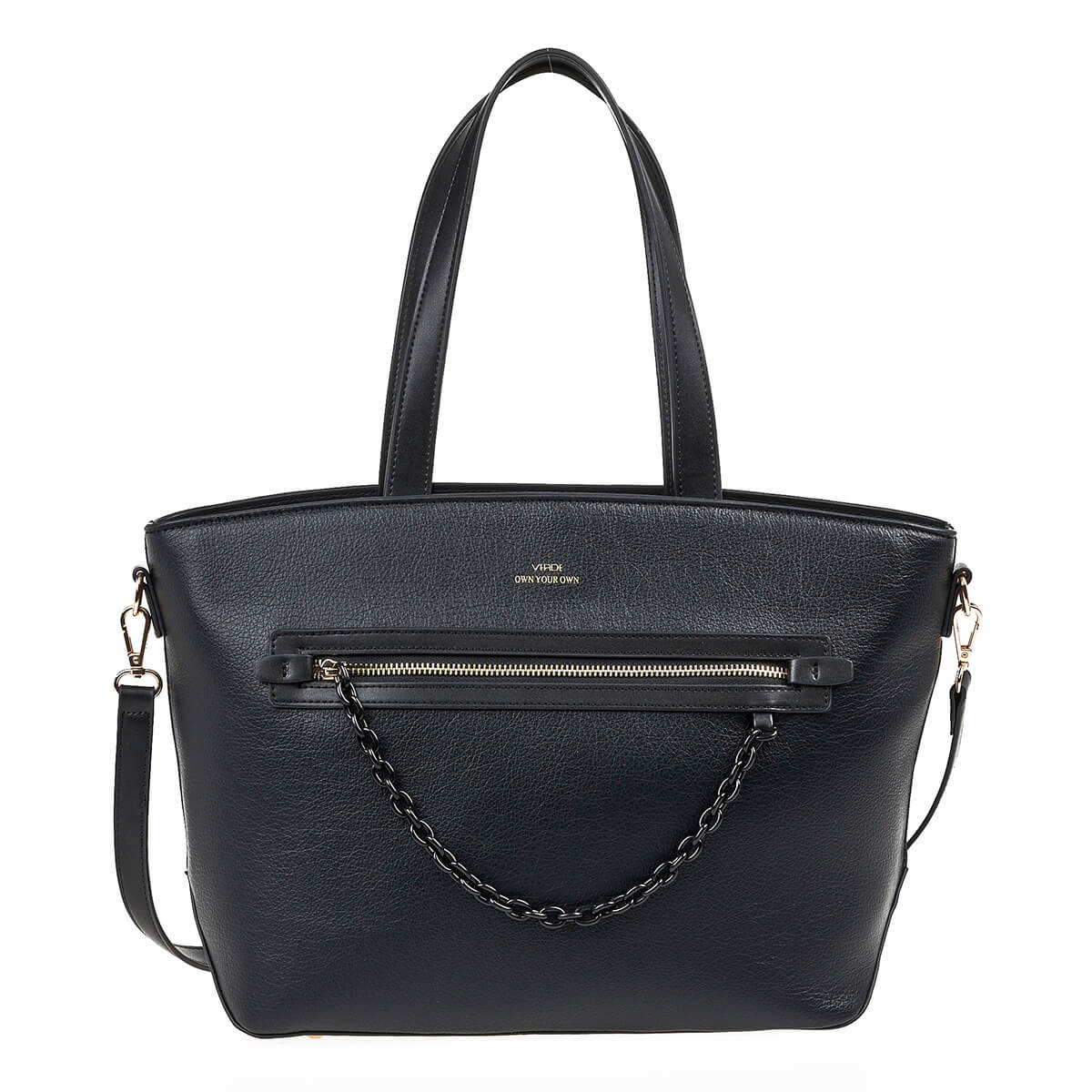 Verde Γυναικεία Τσάντα Ώμου 16-7055 Μαύρο