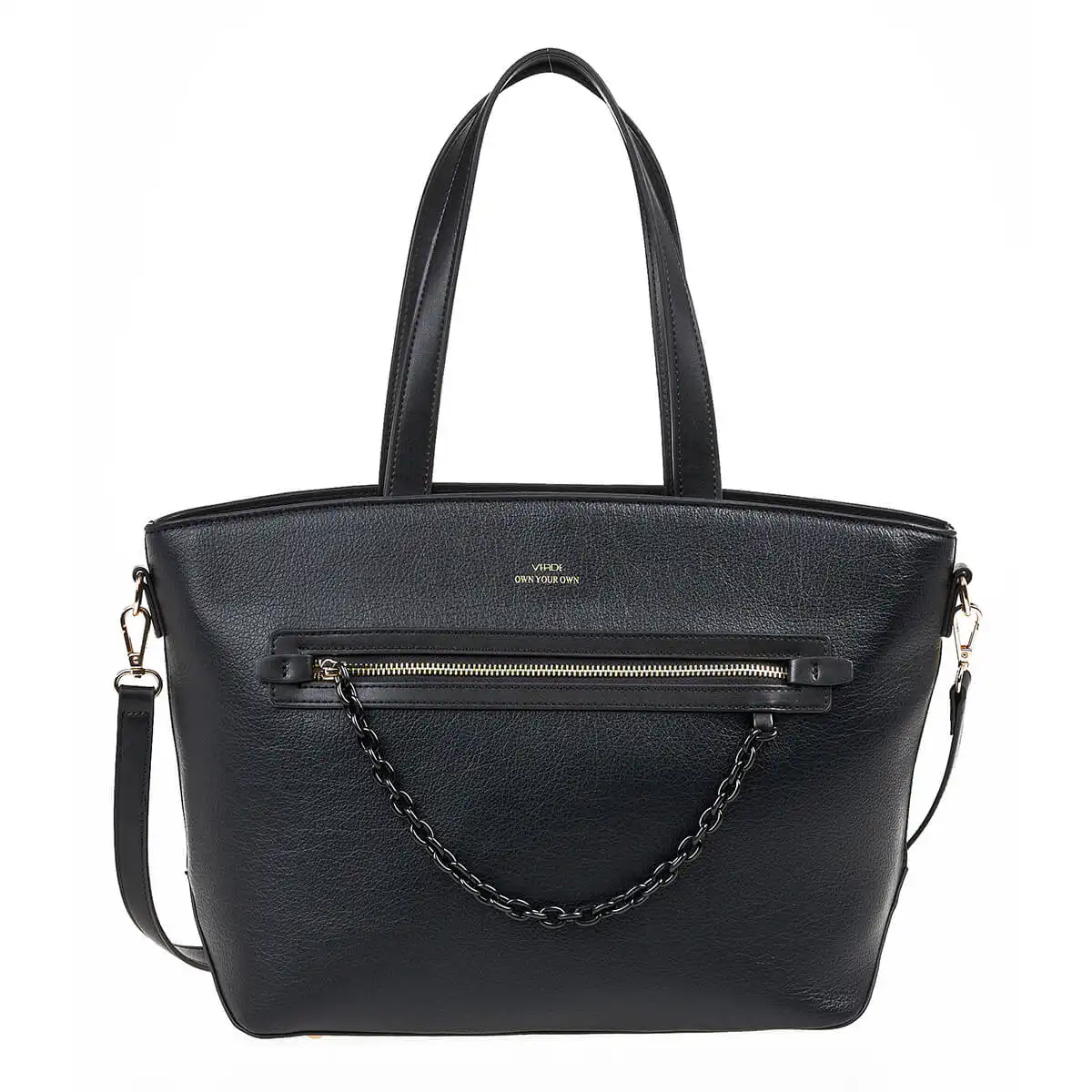 Verde Γυναικεία Τσάντα Ώμου 16-7055 Μαύρο