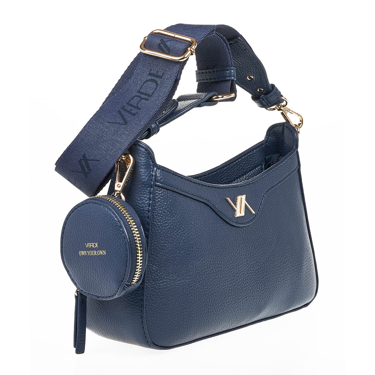 Verde Γυναικεία Τσάντα Χιαστί 16-7059 Μπλε