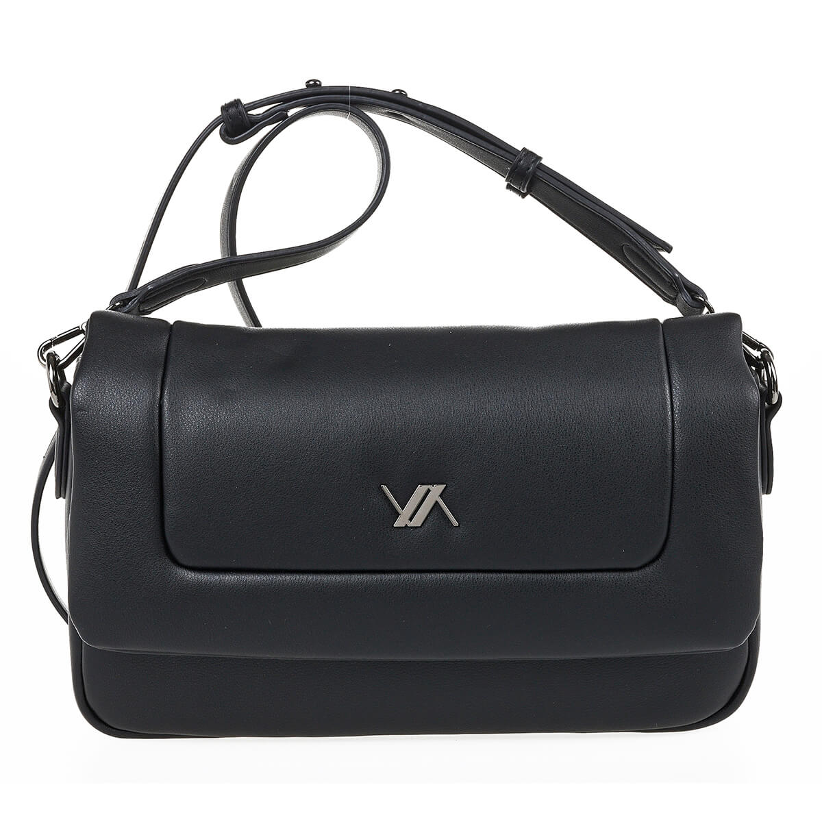 Verde Γυναικεία Τσάντα Χιαστί 16-7061 Μαύρο