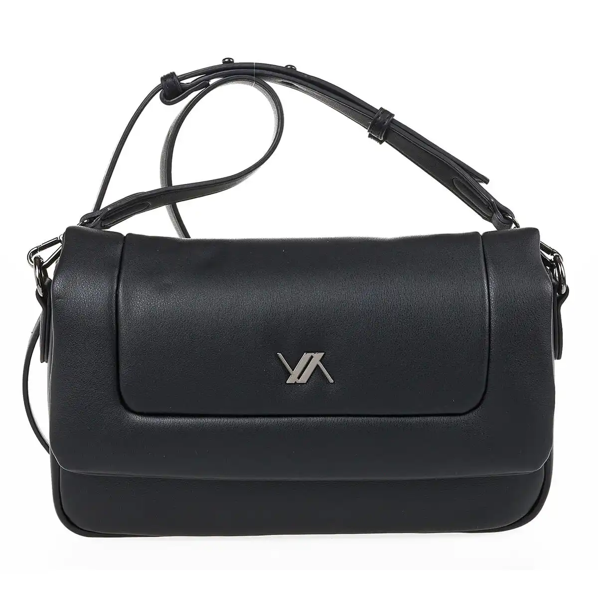 Verde Γυναικεία Τσάντα Χιαστί 16-7061 Μαύρο