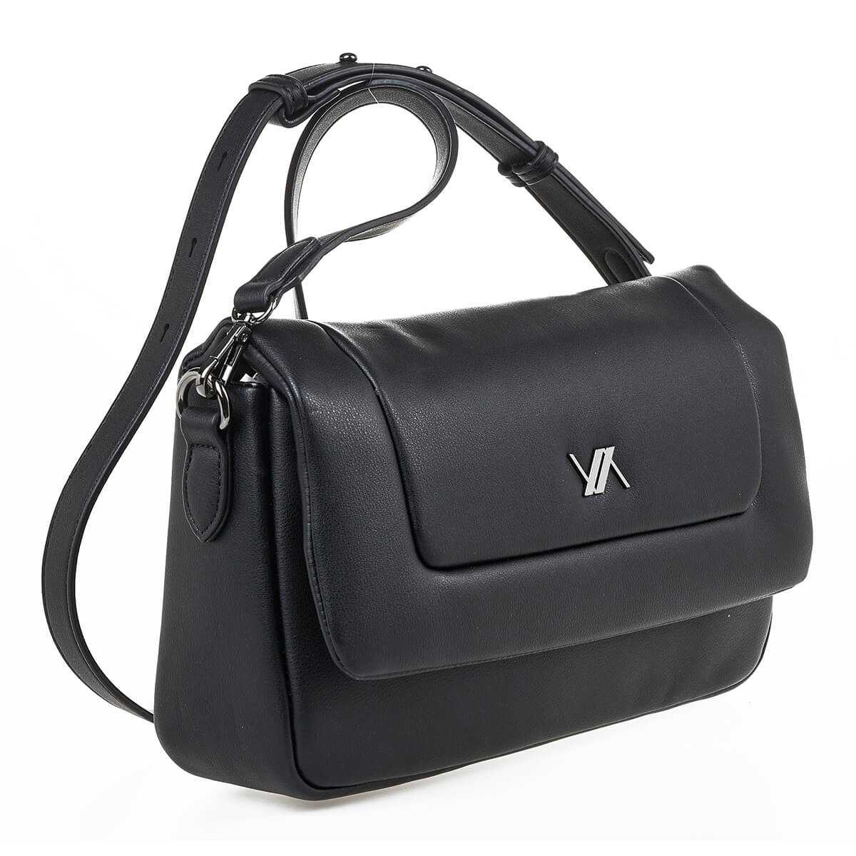 Verde Γυναικεία Τσάντα Χιαστί 16-7061 Μαύρο