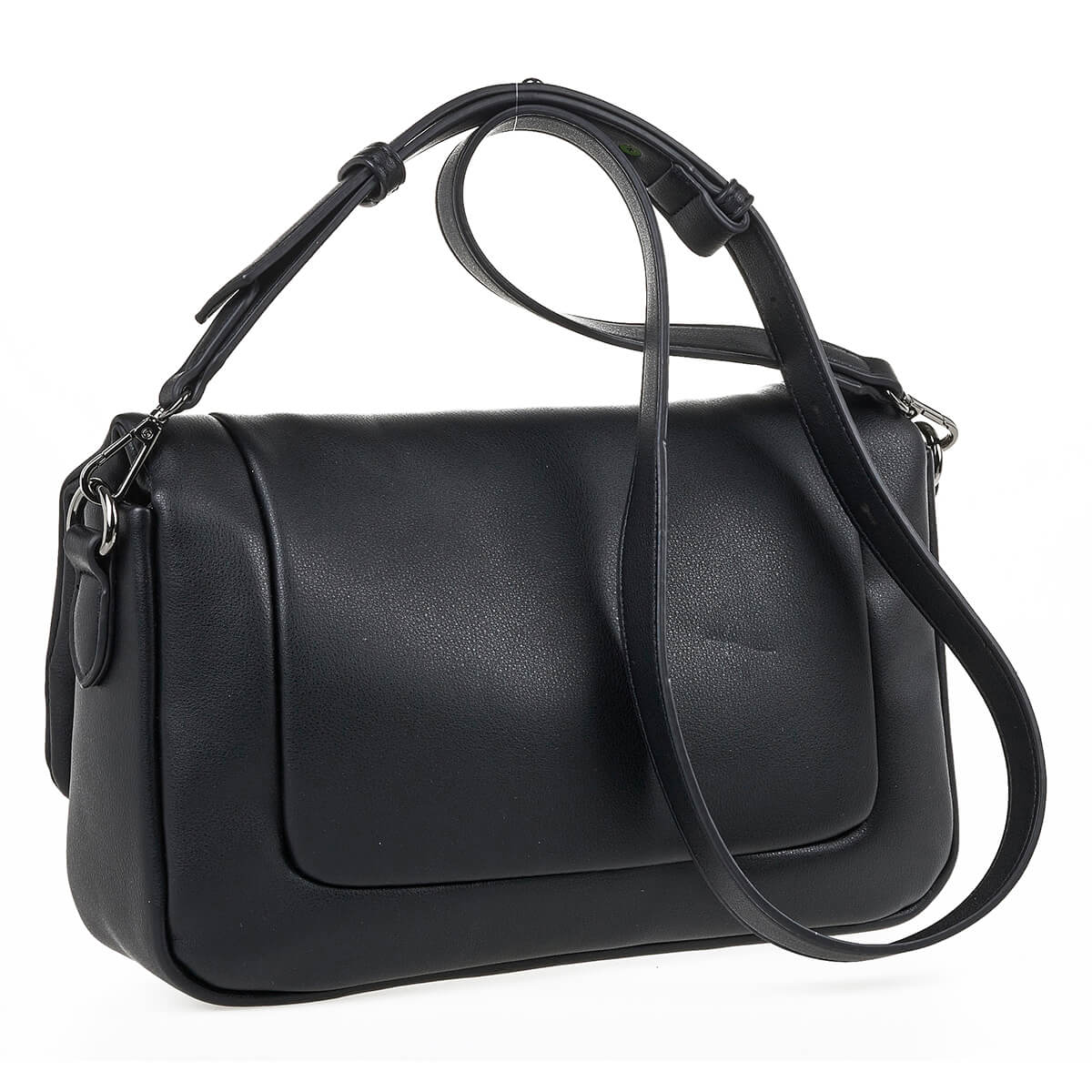 Verde Γυναικεία Τσάντα Χιαστί 16-7061 Μαύρο