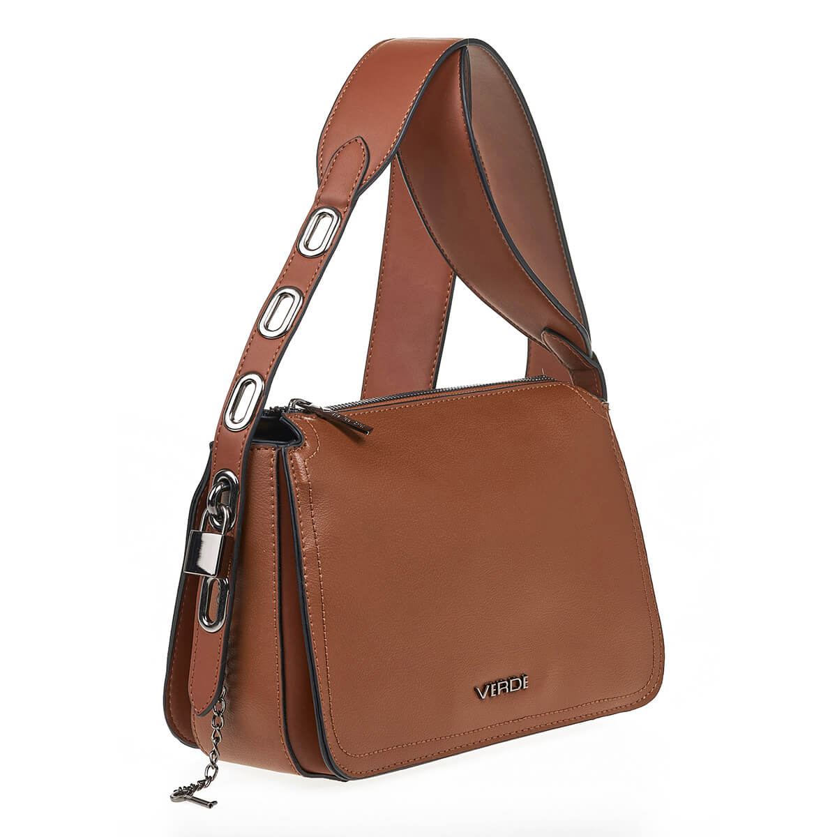 Verde Γυναικεία Τσάντα Ώμου 16-7066 Καφέ