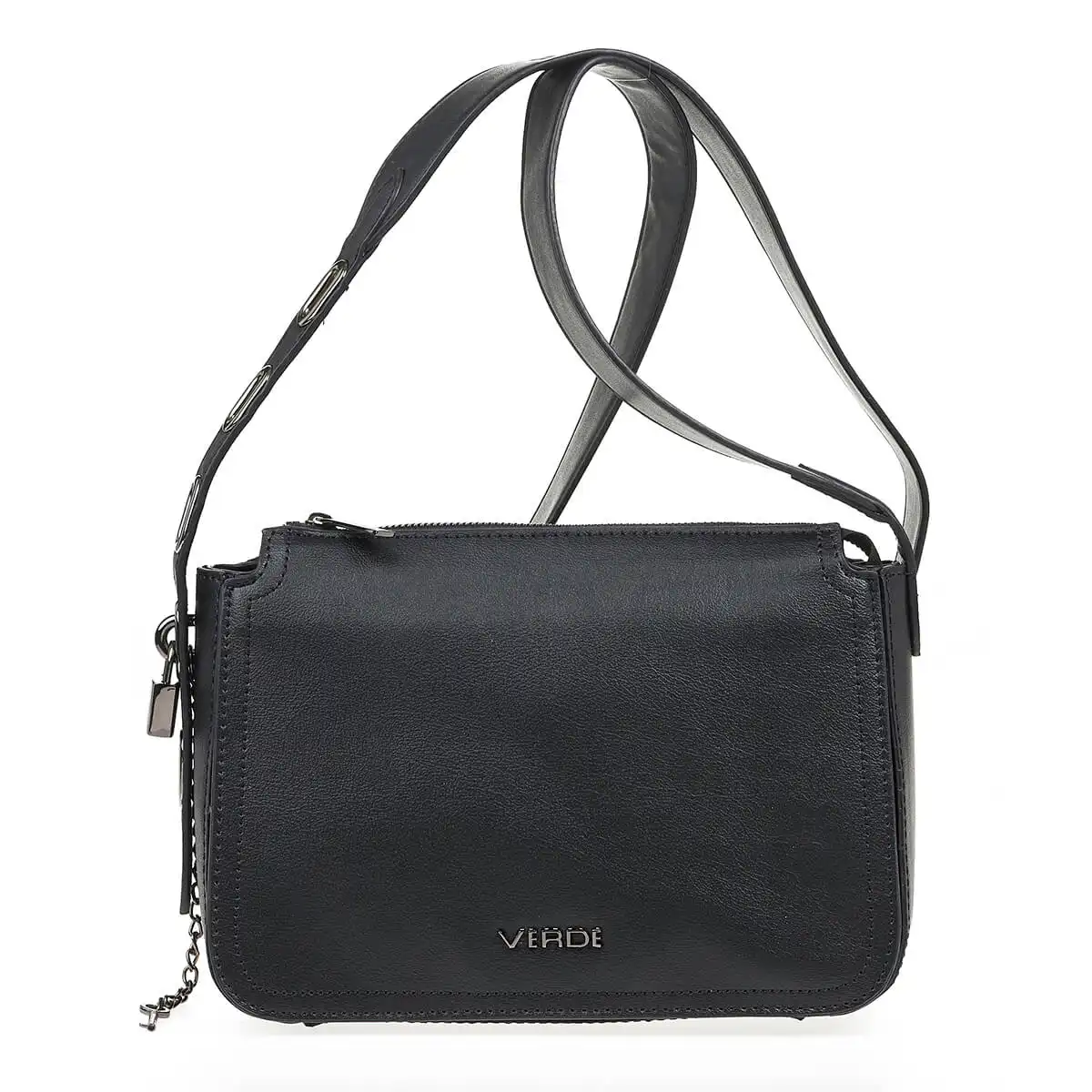 Verde Γυναικεία Τσάντα Ώμου 16-7066 Μαύρο