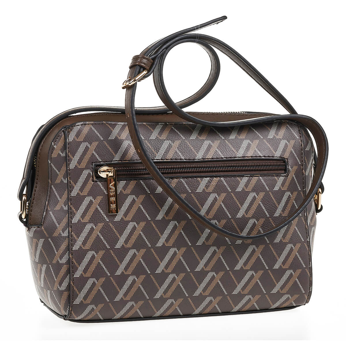 Verde Γυναικεία Τσάντα Χιαστί 16-7082 Καφέ