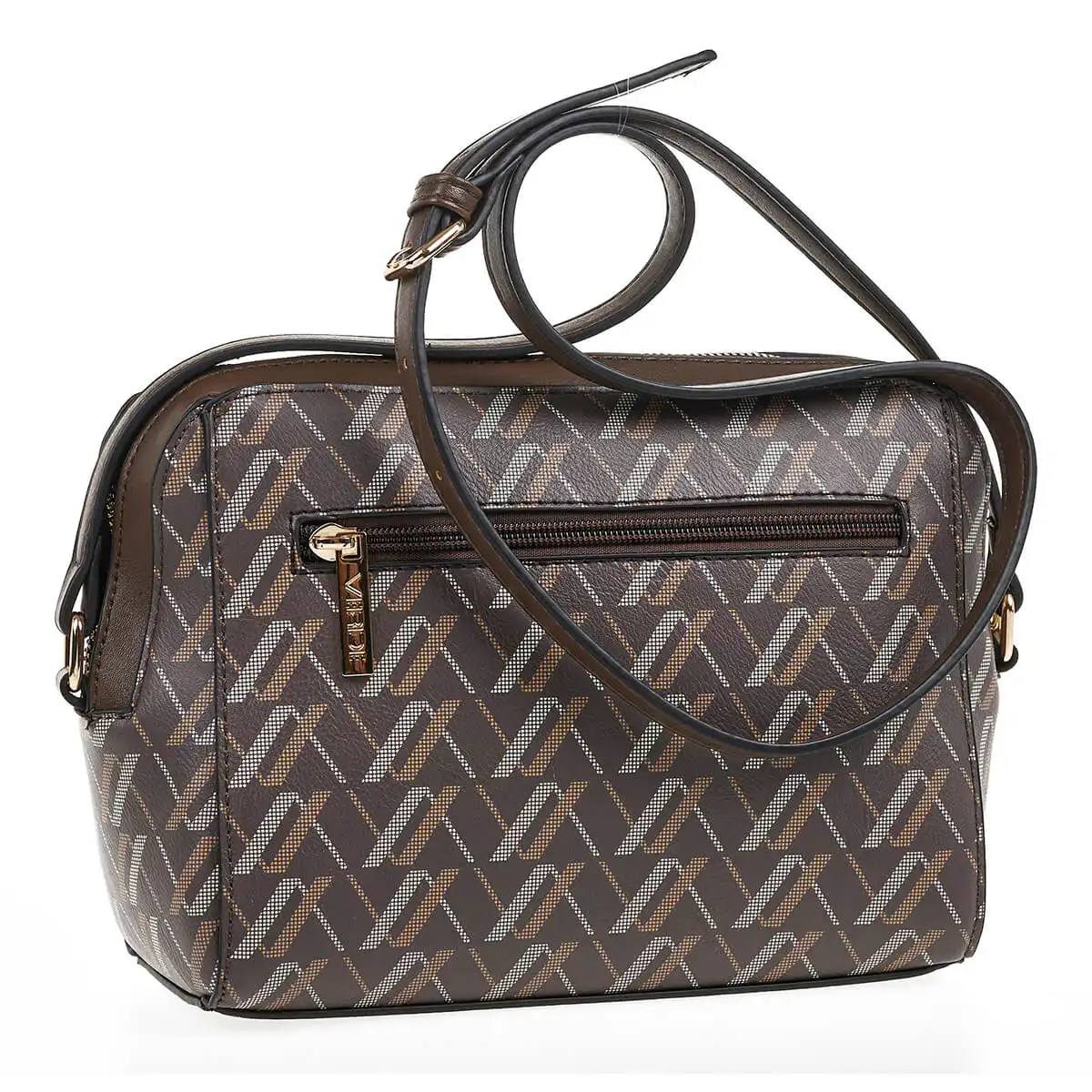 Verde Γυναικεία Τσάντα Χιαστί 16-7082 Καφέ