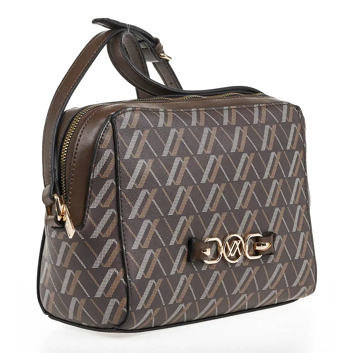 Verde Γυναικεία Τσάντα Χιαστί 16-7082 Καφέ