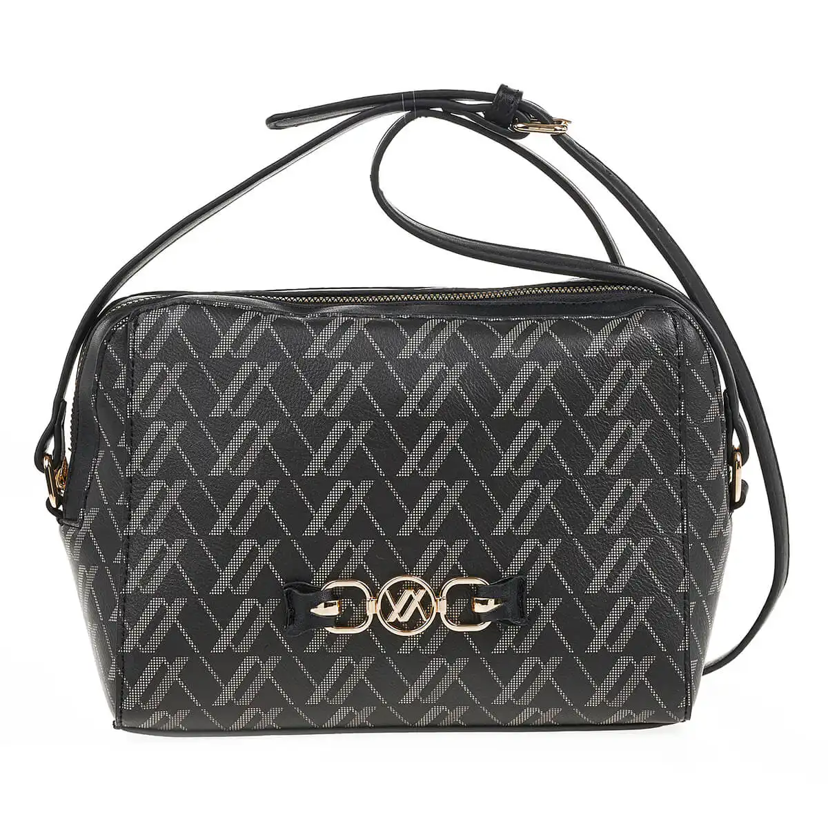 Verde Γυναικεία Τσάντα Χιαστί 16-7082 Μαύρο