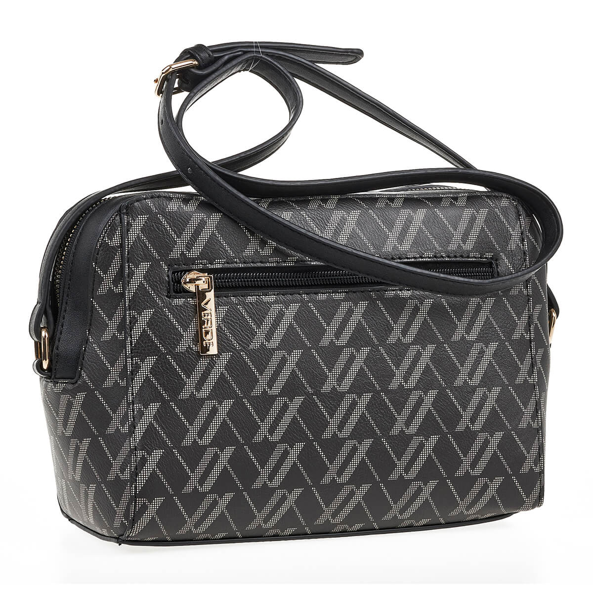 Verde Γυναικεία Τσάντα Χιαστί 16-7082 Μαύρο