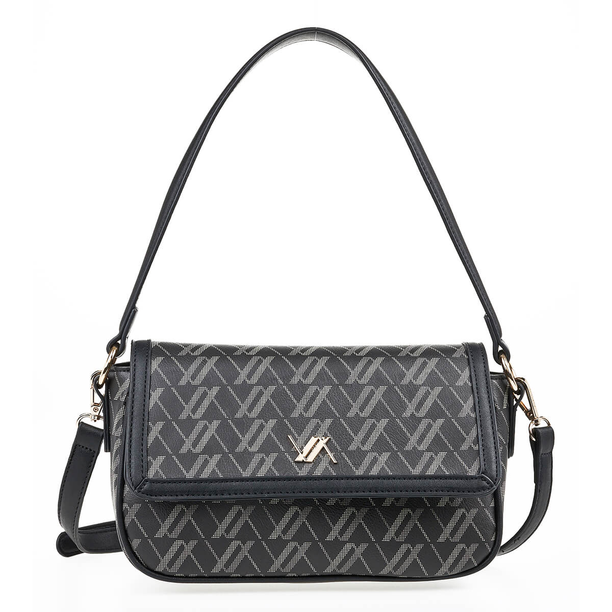 Verde Γυναικεία Τσάντα Ώμου 16-7086 Μαύρο