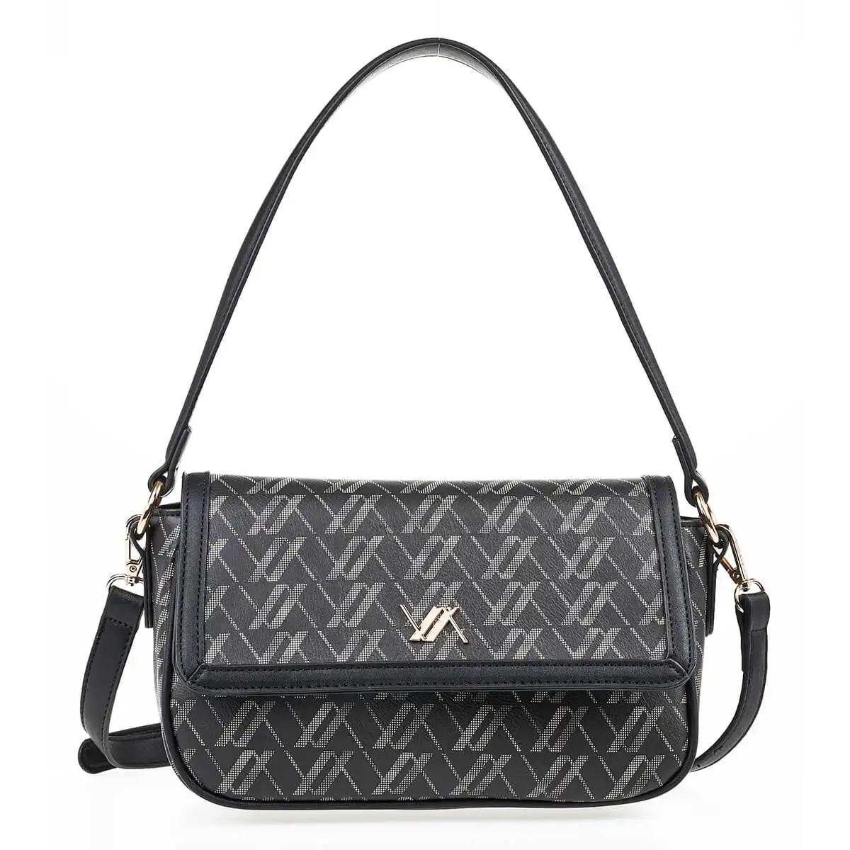 Verde Γυναικεία Τσάντα Ώμου 16-7086 Μαύρο