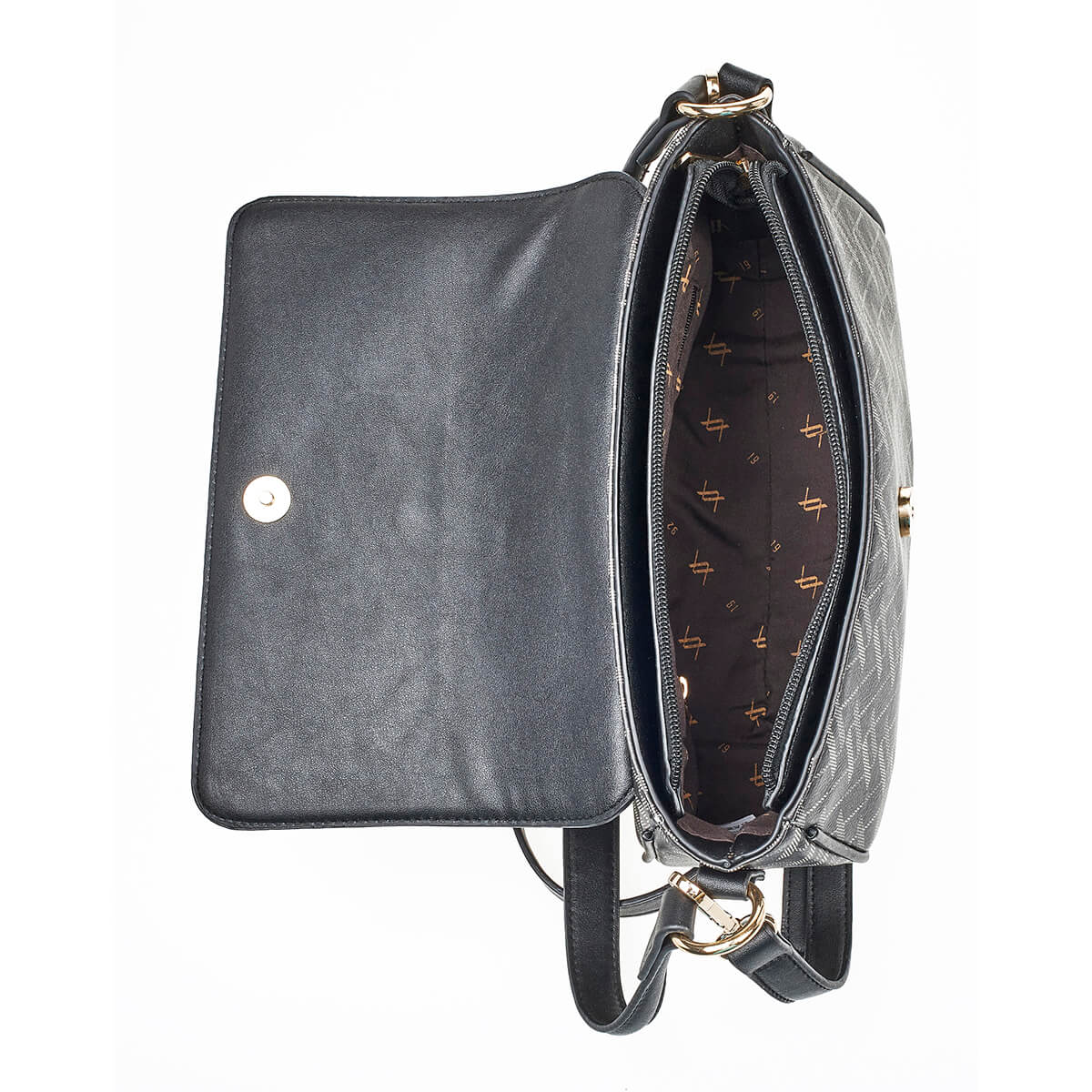 Verde Γυναικεία Τσάντα Ώμου 16-7086 Μαύρο