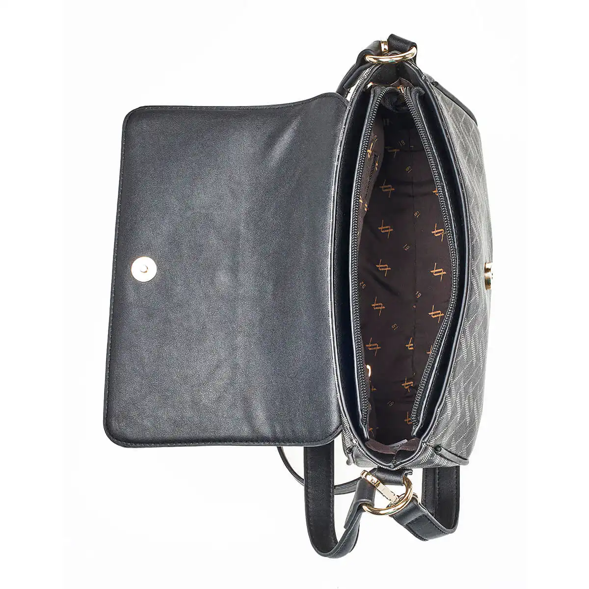 Verde Γυναικεία Τσάντα Ώμου 16-7086 Μαύρο