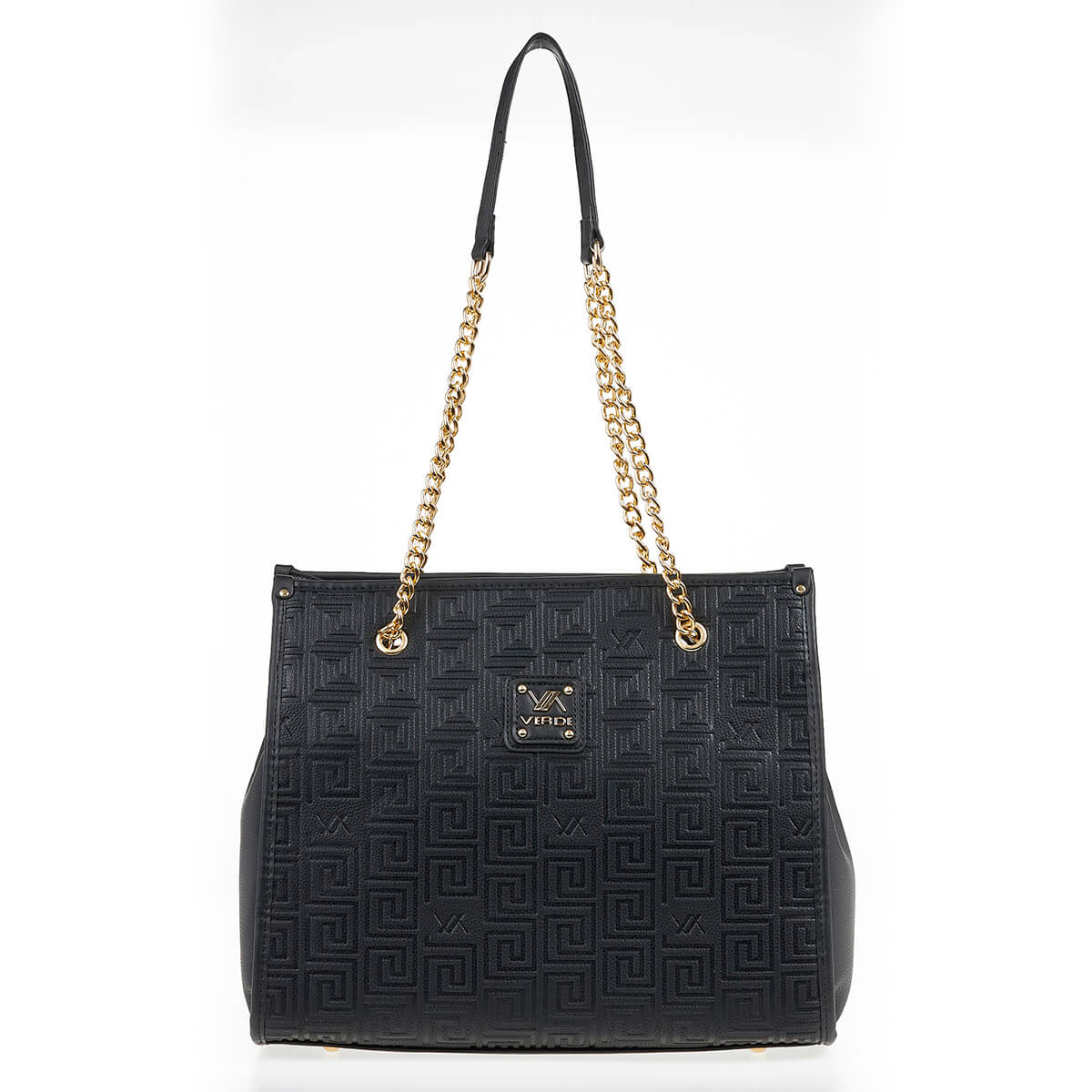 Verde Γυναικεία Τσάντα Ώμου 16-7088 Μαύρο