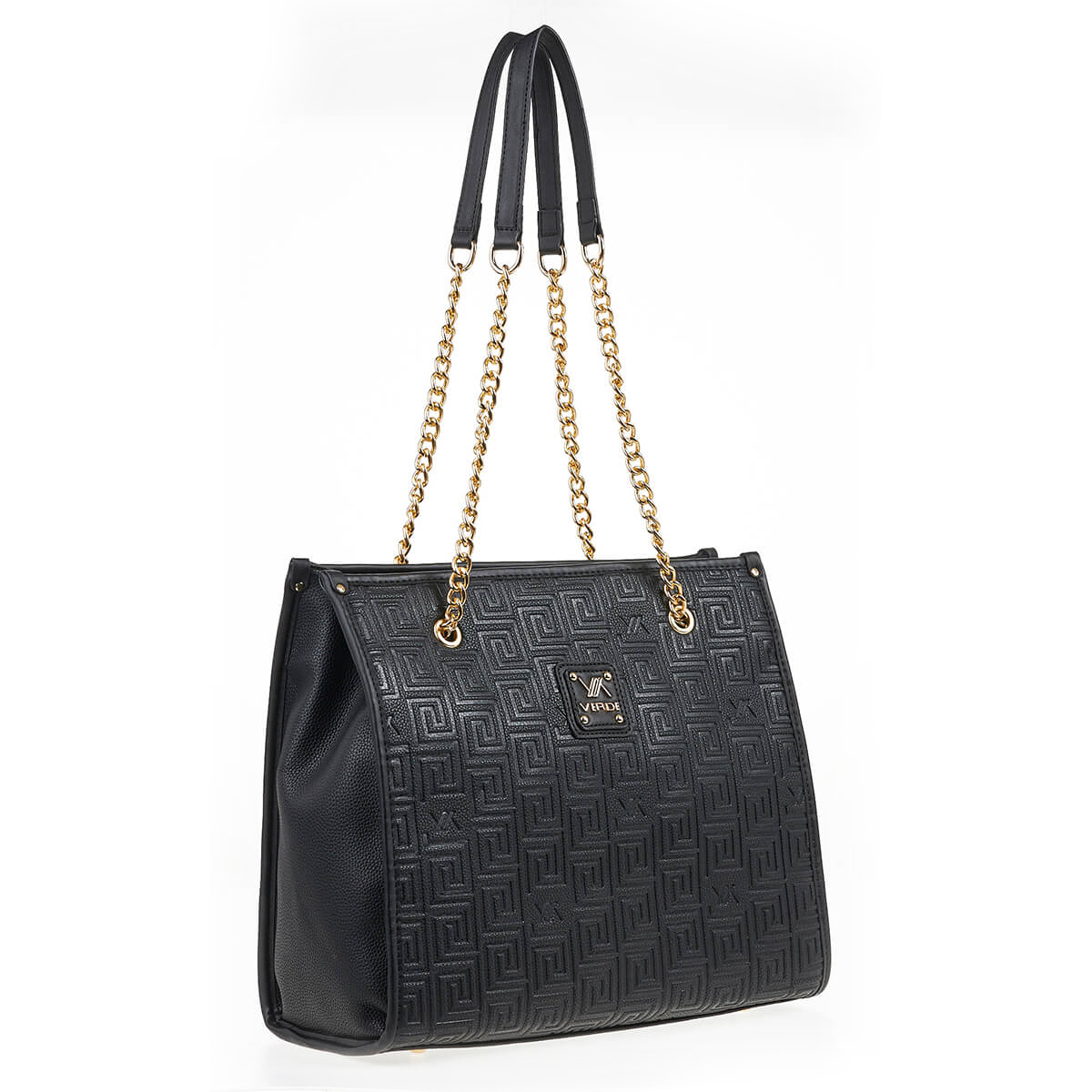 Verde Γυναικεία Τσάντα Ώμου 16-7088 Μαύρο
