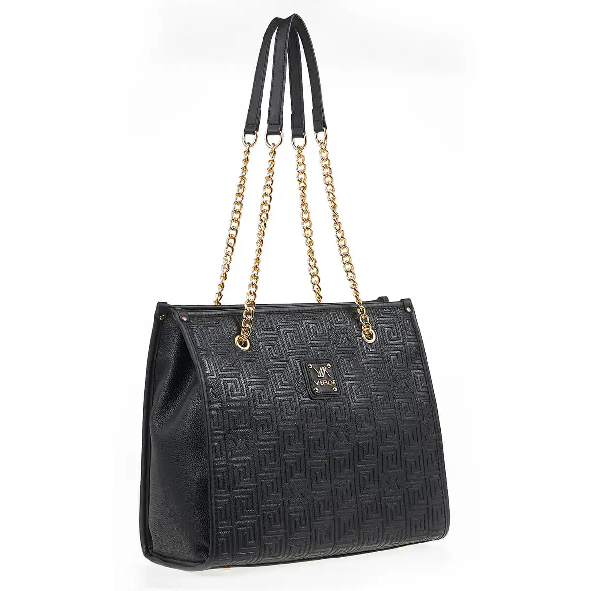 Verde Γυναικεία Τσάντα Ώμου 16-7088 Μαύρο