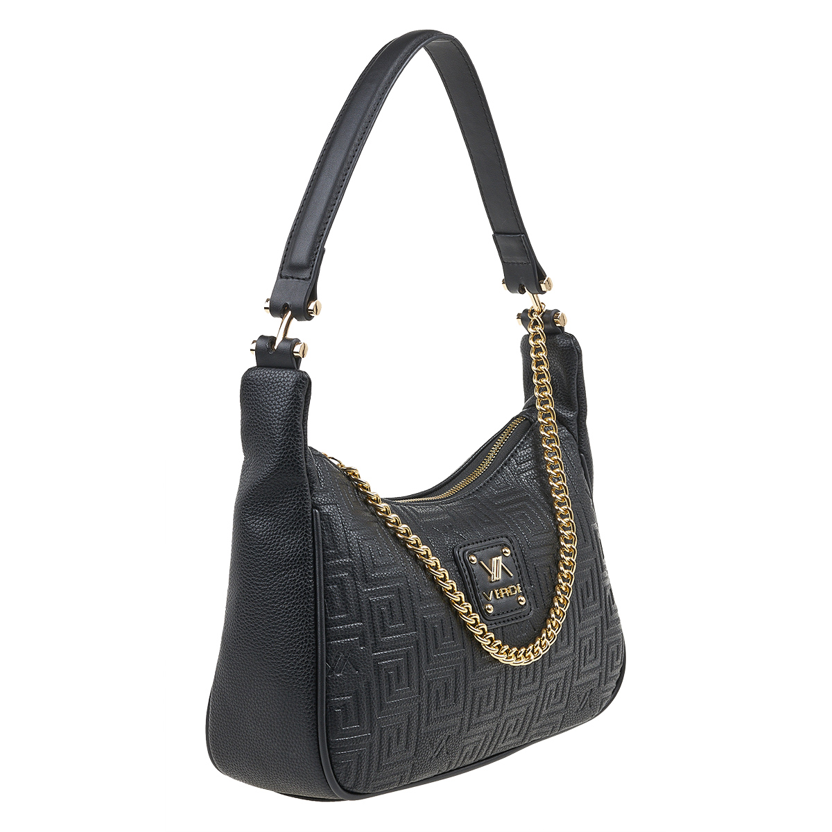 Verde Γυναικεία Τσάντα Ώμου 16-7092 Μαύρο